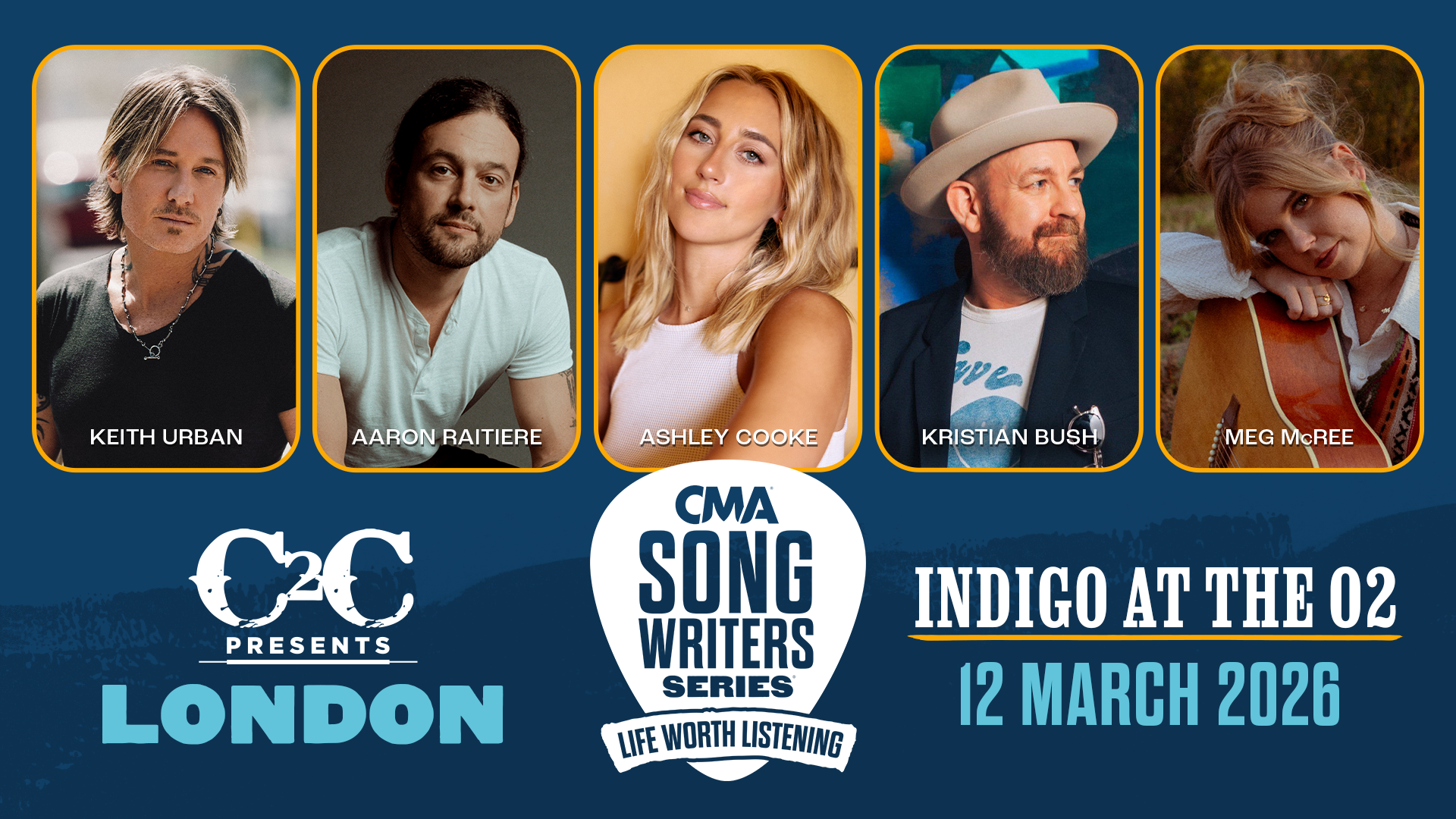 CMA Songwriters series - indigo at The O2 - 12 March 2026