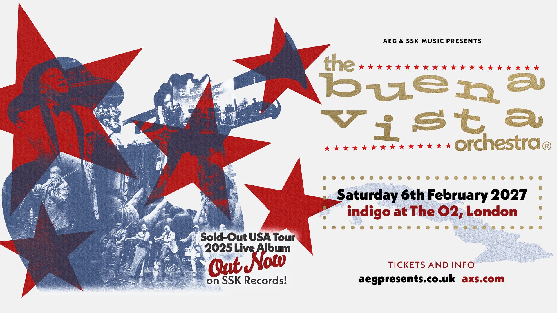 Buena Vista Orchestra - indigo at The O2, 6th February 2027 