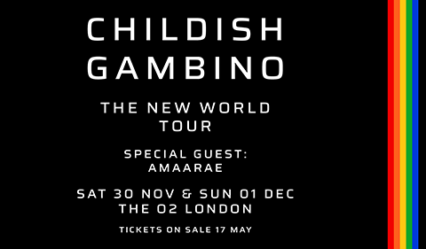 Artwork for Childish Gambino's show at The O2
