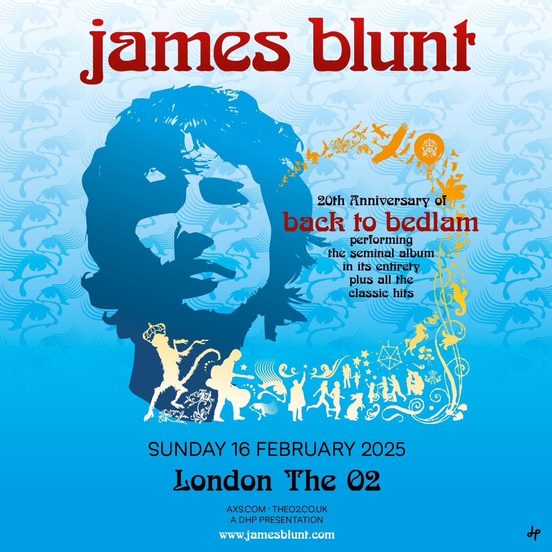 Artwork for James Blunt's show at The O2