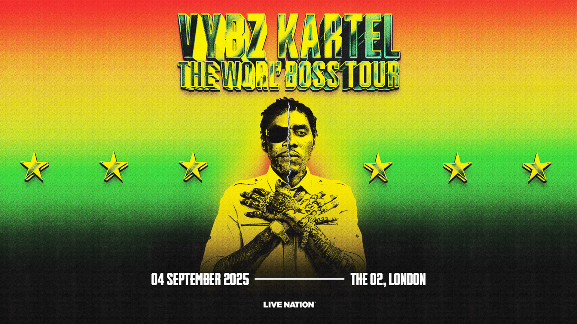 Concert poster for Vybz Kartel's