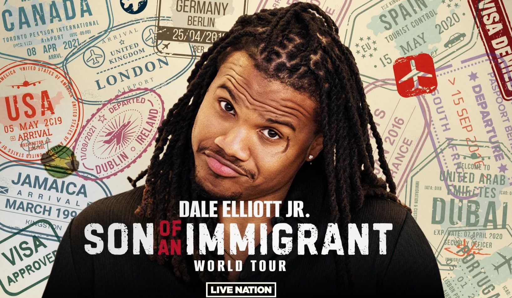 Dale Elliott Jr Son of an Immigrant tour 5 July 2025